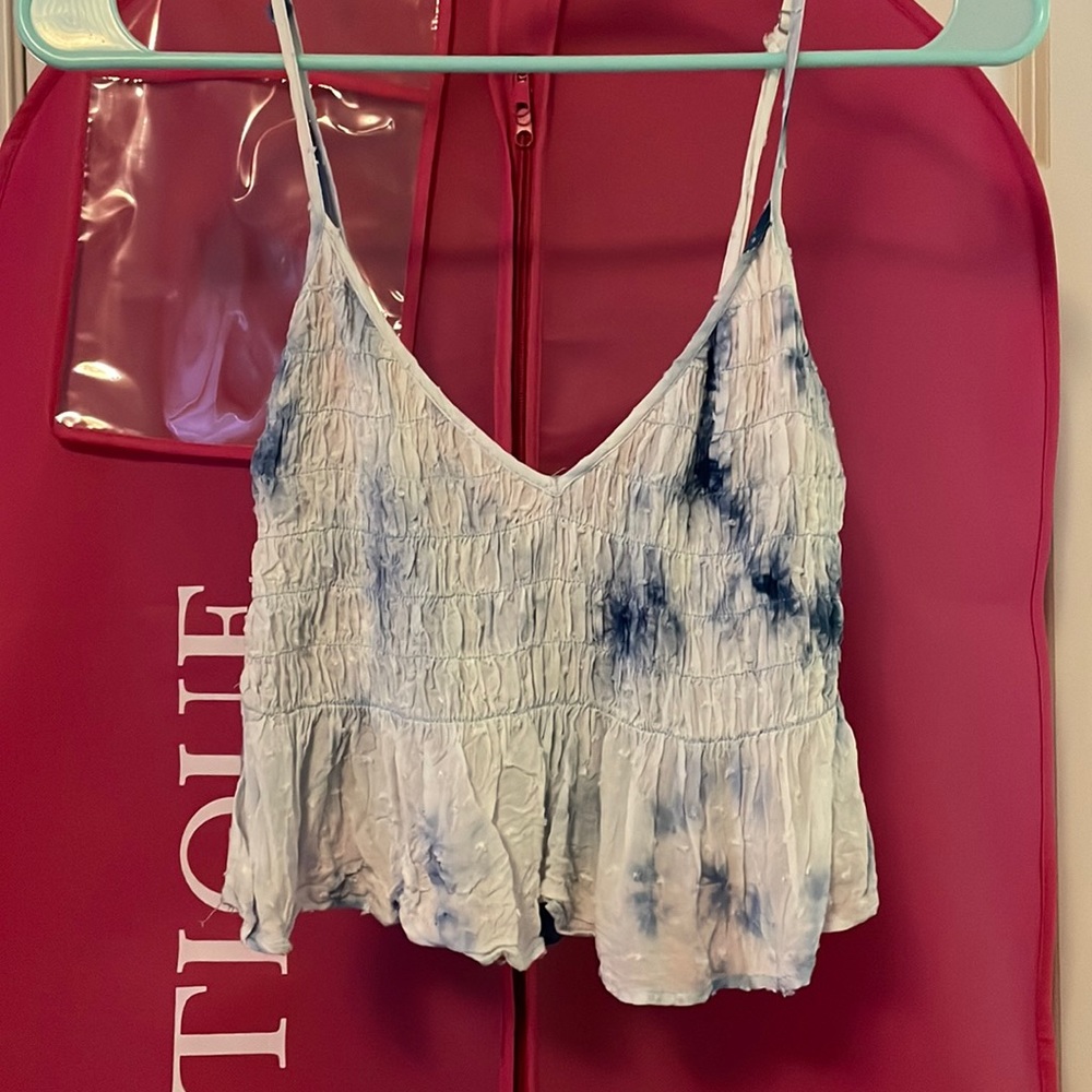 Cotton Candy LA blue tie dye tank